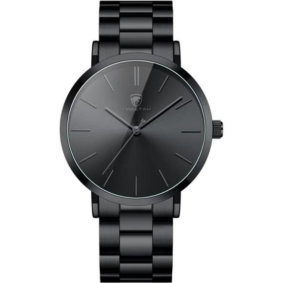 Men's Watches Slim Minimalist Runway Plated Stainless Steel Quartz Analog Watch